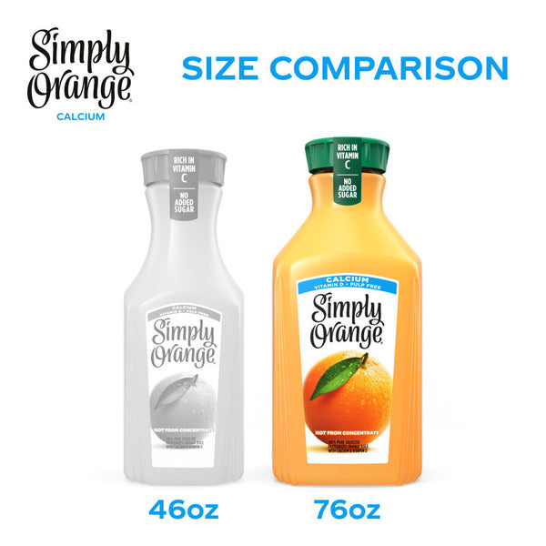 Simply Orange Juice Calcium Bottle
