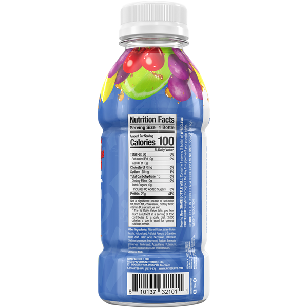 RYSE Zero Sugar Tropical Punch Clear Protein