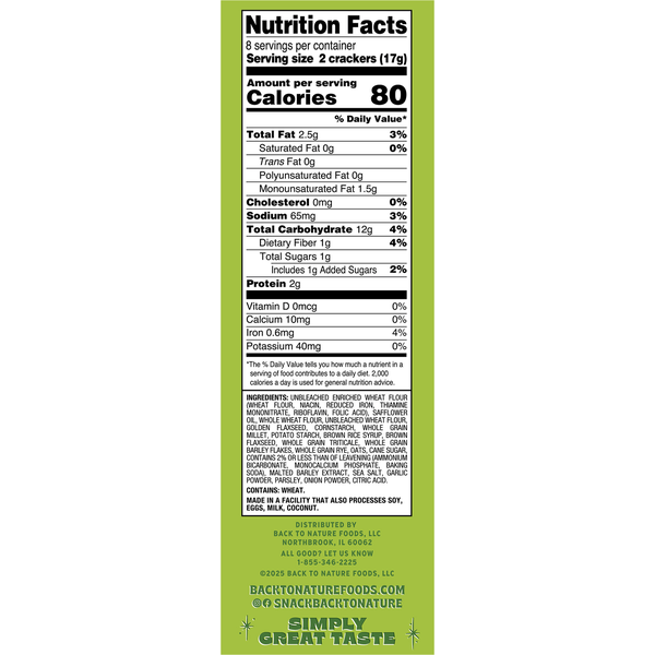 Back to Nature Multigrain Flatbread Crackers