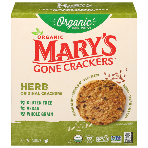 Mary's Gone Crackers Crackers, Organic, Herb, Original