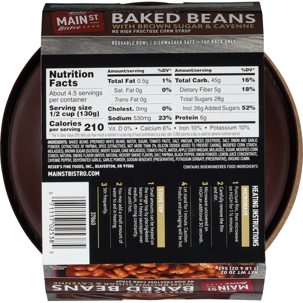 Reser’s Main St Bistro Sweet & Spicy Baked Beans with Brown Sugar & Cayenne