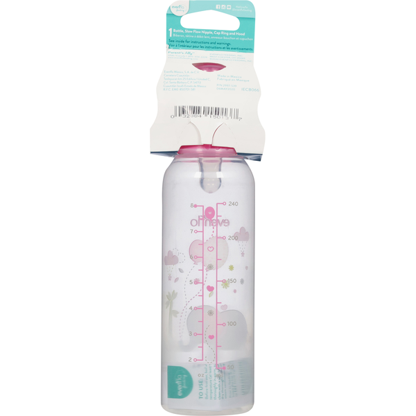 Evenflo Feeding Bottle, Standard, Classic Prints, 0M+, 8 Ounce
