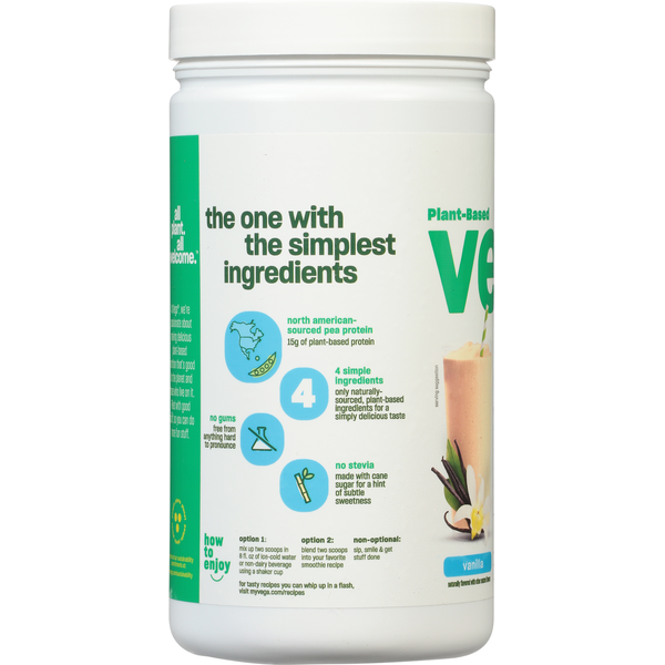 Vega Drink Mix, Plant-Based, Vanilla, Protein