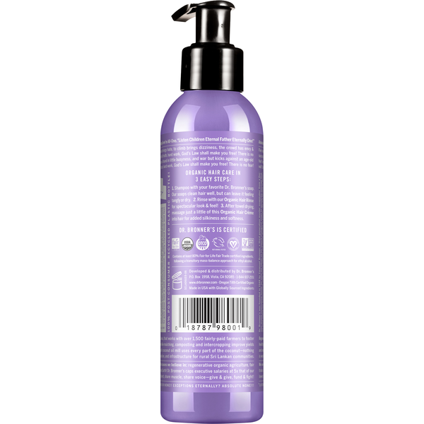 Dr. Bronner's Lavender, Organic Hair Crème