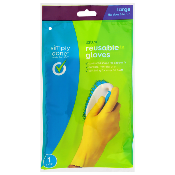 Simply Done Large Latex Household Gloves