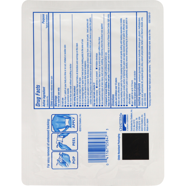 Aspercreme Lidocaine Patch, Max Strength