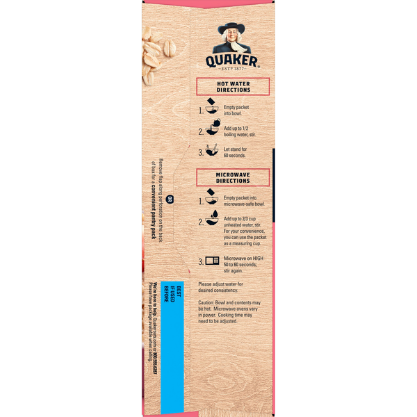 Quaker Fiber Instant Oatmeal Strawberries & Cream