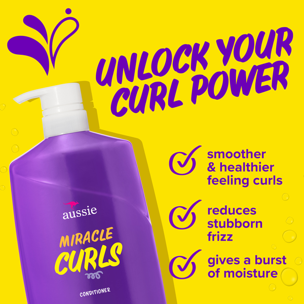 Aussie Miracle Curls with Coconut Oil, Paraben Free Conditioner