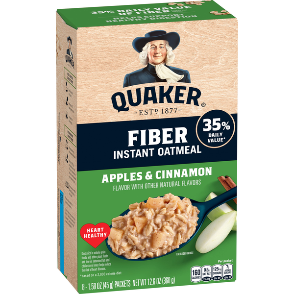 Quaker Fiber Instant Oatmeal Apples & Cinnamon