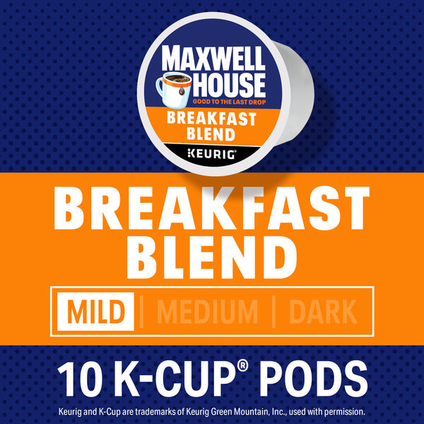 Maxwell House Breakfast Blend Mild Roast K-Cup® Coffee Pods