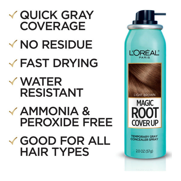 L'Oreal Temporary Concealer Spray for Gray, Light Brown