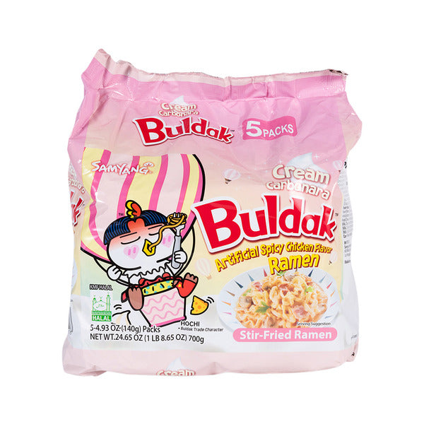 Samyang Foods Co., Ltd Buldak Cream Carbonara Hot Chicken Flavor Stir-Fried Ramen