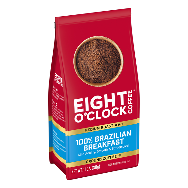 Eight O’Clock Medium Roast Ground 100% Brazilian Breakfast Coffee