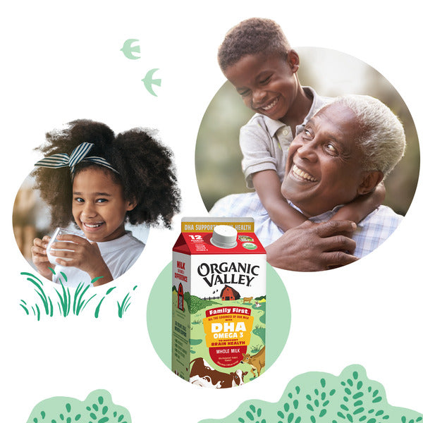 Organic Valley® Omega 3 DHA Whole Organic Milk, Family First