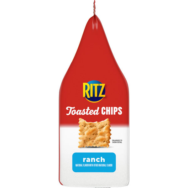 Ritz Toasted Chips Ranch Crackers, Party Snacks 8 oz