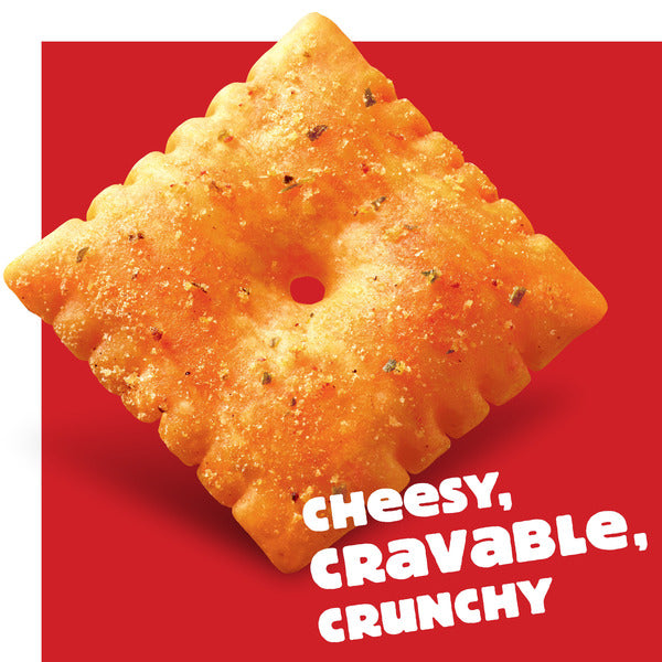 Cheez-It Hot and Spicy Baked Snack Crackers, Lunch Snacks, Family Size, 21 oz