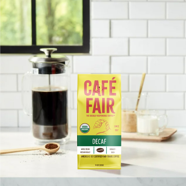 Café Fair Organic Decaf Original, Whole Bean Coffee, Fair Trade