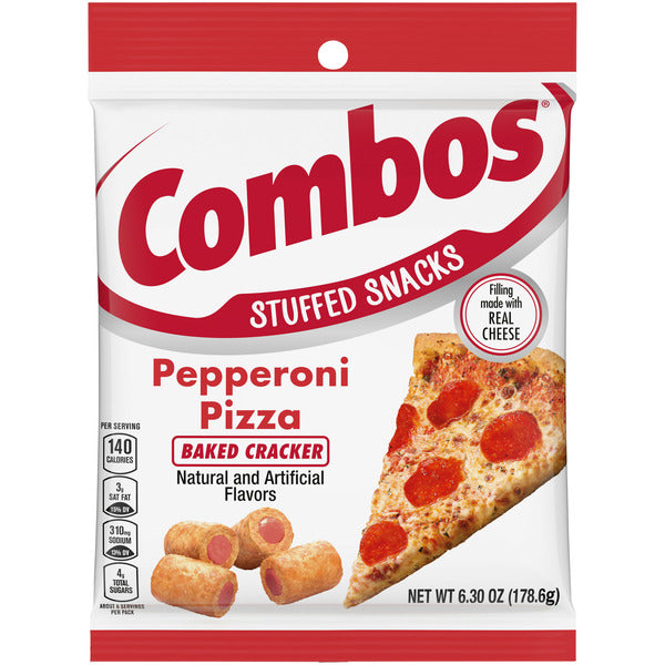 COMBOS Stuffed Snacks Pepperoni Pizza Baked Cracker Snacks