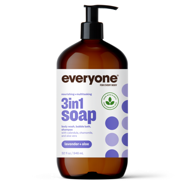 Everyone Lavender + Aloe 3 in 1 Soap