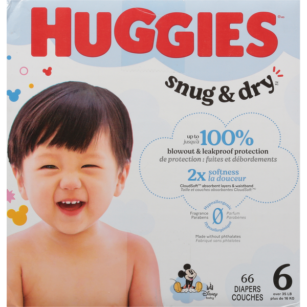 Huggies Snug & Dry Size 6 Diapers