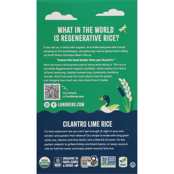 Lundberg Family Farms Organic Cilantro Lime Rice & Seasoning Mix