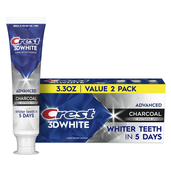 Crest 3DWhite Advanced Toothpaste, Charcoal