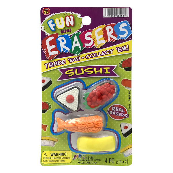 JA-RU Fun Mini Erasers Sushi