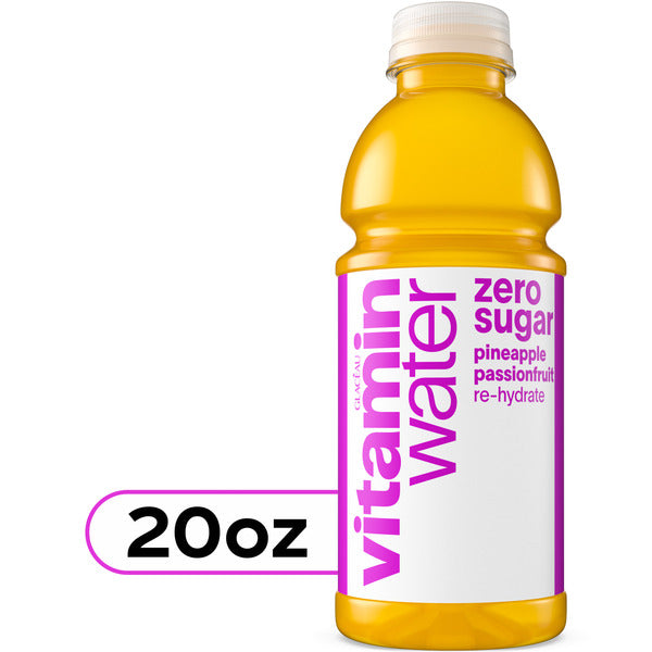 Vitaminwater Re-Hydrate Pineapple Passionfruit Zero Sugar Flavored Water Beverage Bottle