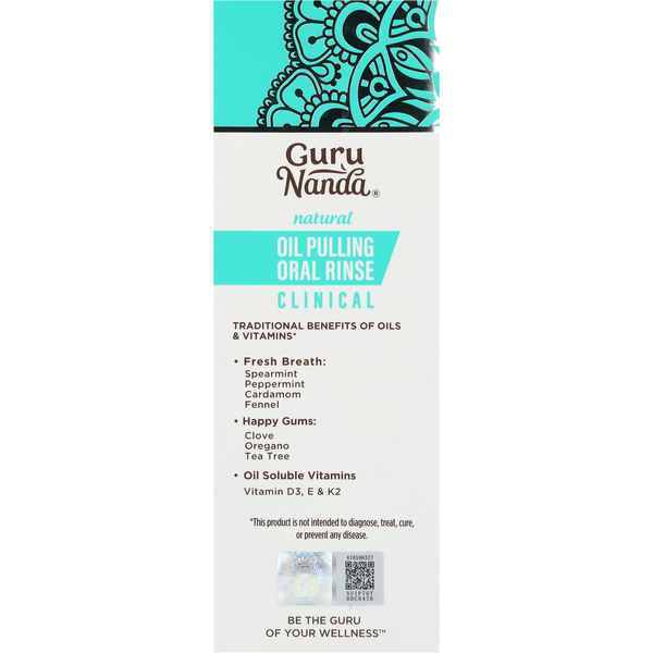 GuruNanda Natural Oil Pulling Coco-Mint Oral Rinse with Vitamins & Essential Oils