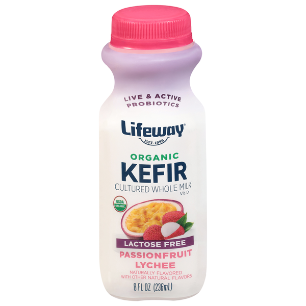 Lifeway Kefir, Organic, Lactose Free, Passionfruit Lychee