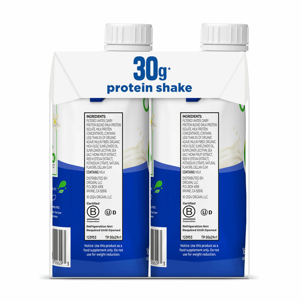 Orgain 30g Protein Shake, Dairy Based - Vanilla Bean