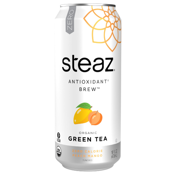 Steaz Antioxidant Brew Tea, Zero Calorie Peach Mango