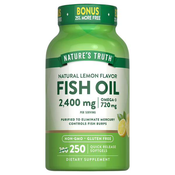 Nature's Truth Fish Oil Lemon Flavor Softgel