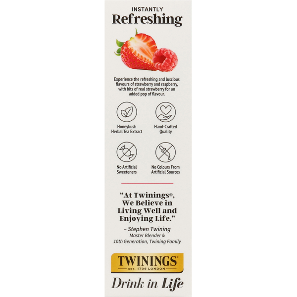 Twinings Refreshers Instant Beverage Strawberry Raspberry Herbal Tea