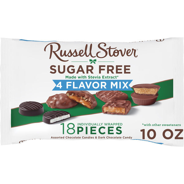 Russell Stover Sugar Free Assorted Chocolate Candy 4 Flavor Mix