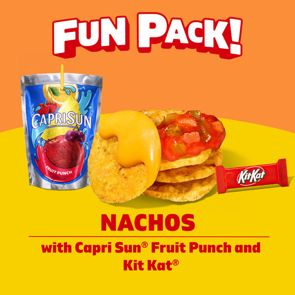 Lunchables Nachos Cheese Dip & Salsa Kids Lunch Snack Meal Kit with Capri Sun & Kit Kat