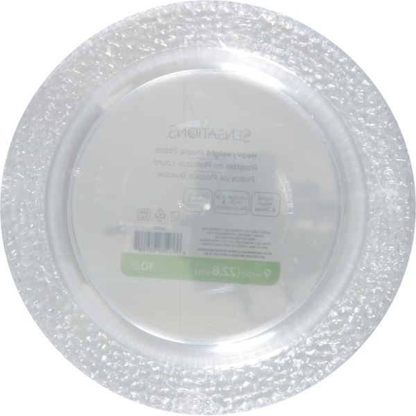 Sensations Heavyweight 9 Inch Plastic Plates