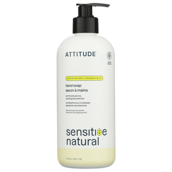 Attitude Oatmeal Sensitive Natural Softens Hand Soap - Argan