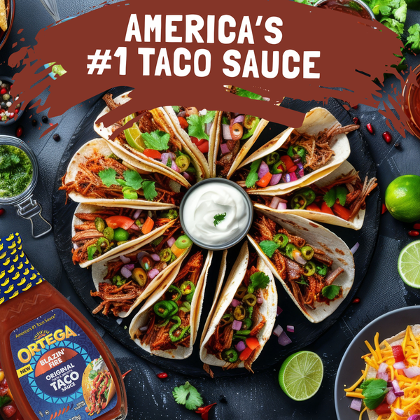 Ortega Blazin' Fire Taco Sauce, Original Hot Taco Sauce, Kosher