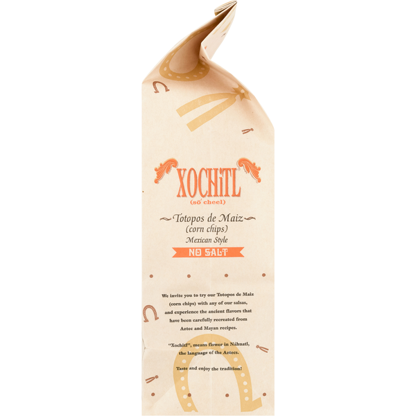 Xochitl White Corn Chips, No Salt, Thin & Crispy, Mexican Style