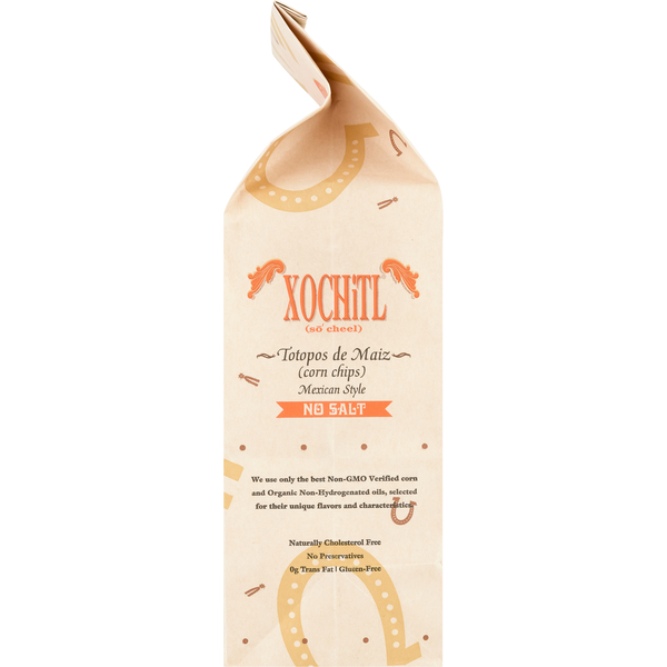 Xochitl White Corn Chips, No Salt, Thin & Crispy, Mexican Style