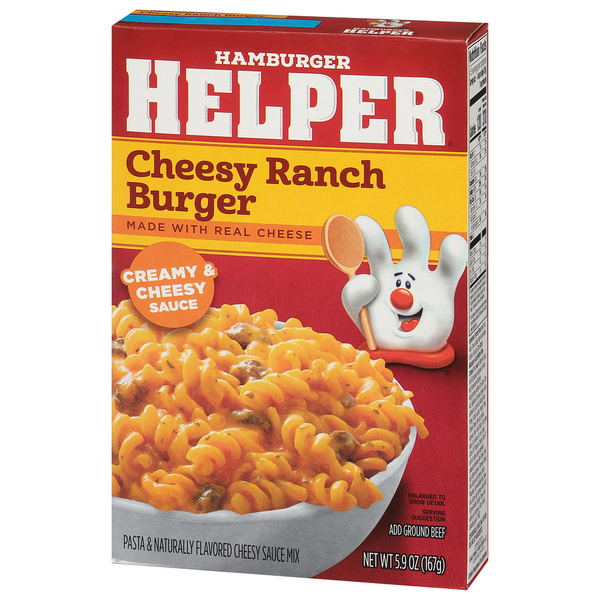 Hamburger Helper Cheesy Ranch Burger, Creamy & Cheesy Sauce