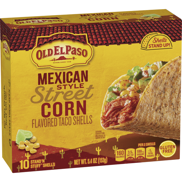 Old El Paso Mexican Style Street Corn Stand 'N Stuff Taco Shells