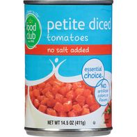 Food Club Tomatoes, No Salt Added, Petite Diced️