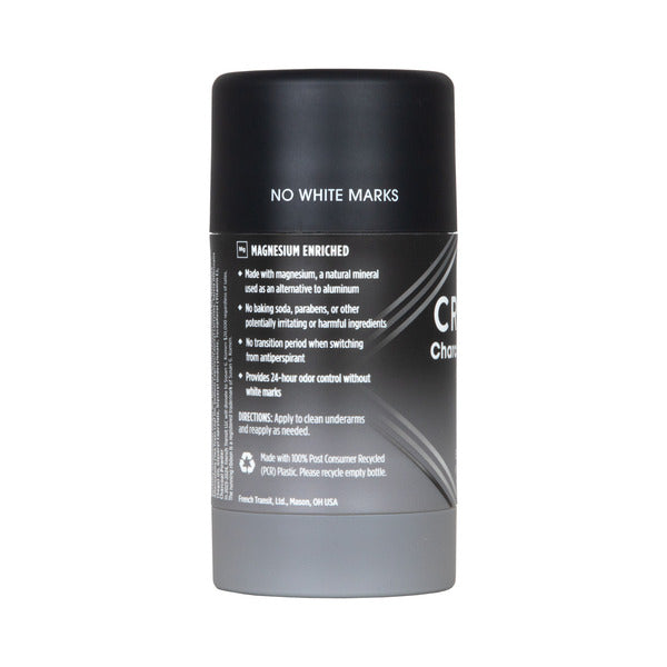 Crystal Deodorant Magnesium Enriched Deodorant, Charcoal + Tea Tree
