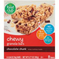 Food Club Chocolate Chunk Chewy Granola Bars️