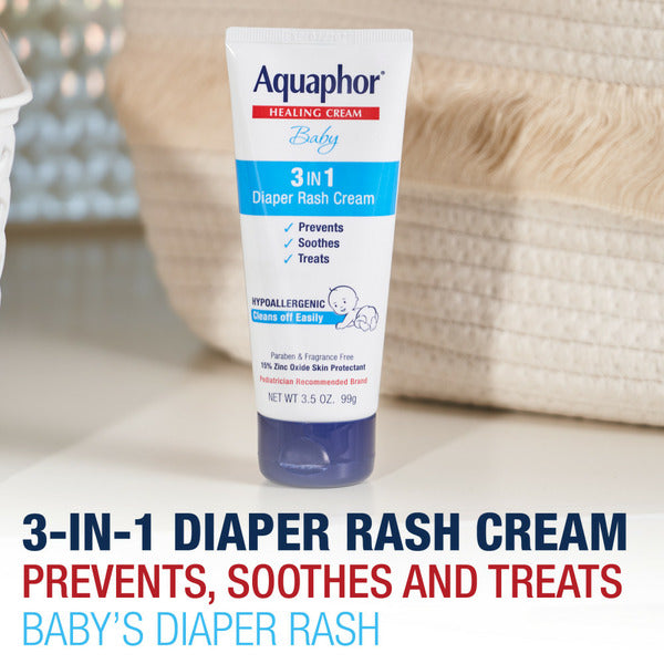 Aquaphor Diaper Rash Cream, 3-In-1 Diaper Rash Relief