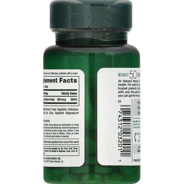Nature's Bounty Selenium, 200 mcg, Tablets