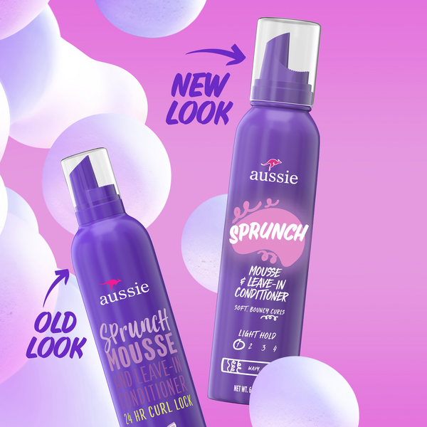 Aussie Sprunch Mousse & Leave-In Conditioner for Curly & Wavy Hair