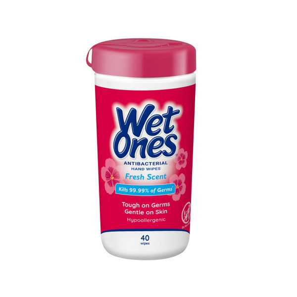 Wet Ones Hand Wipes Canister, Fresh Scent, 40 ct